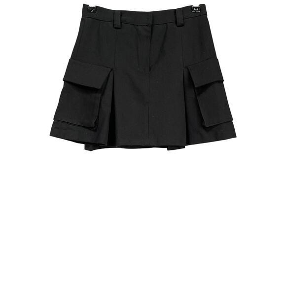 The Frankie Shop 'Audrey' Black Pleated Cotton-Twill Mini Skirt Size XS - Picture 2 of 5